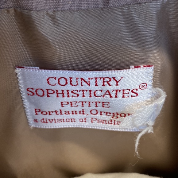 Vintage Country Sophisticates Pendleton Skirt Suit - Beige - Picture 4 of 7